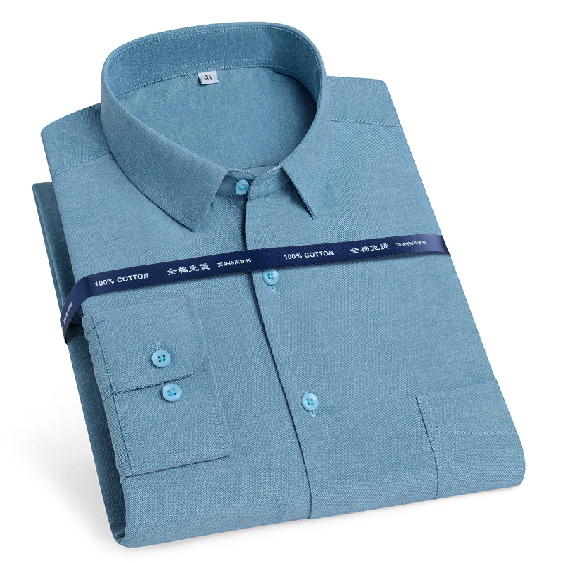Oxford Cotton Casual Shirt Business - 男性用純綿オックスフォードシャツ,長袖,カジュアル,ソフト,標準フィット,特大,11xl,10xl,9xl,高品質