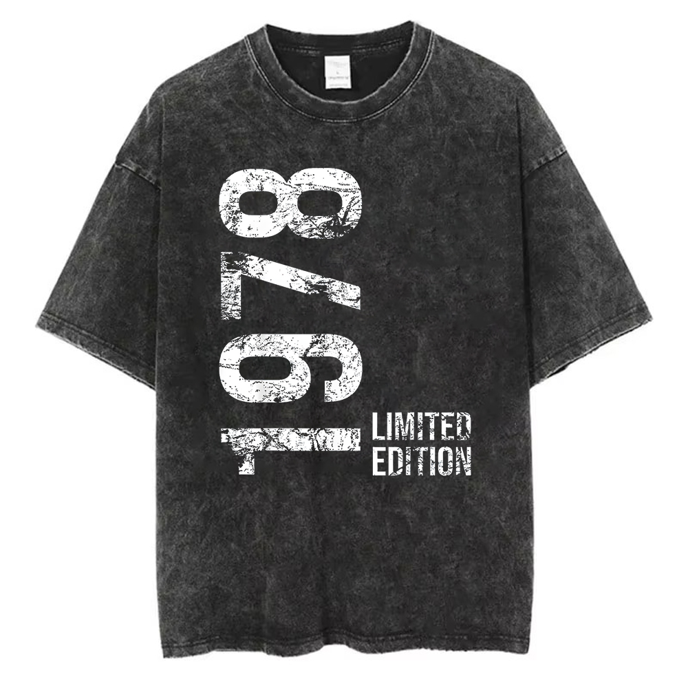 Acid Wash Vintage Graphic T Shirt - 1978年限定版Tシャツ ウォッシュドコットン グラフィックTシャツ レディース ヴィンテージ 酸洗い加工