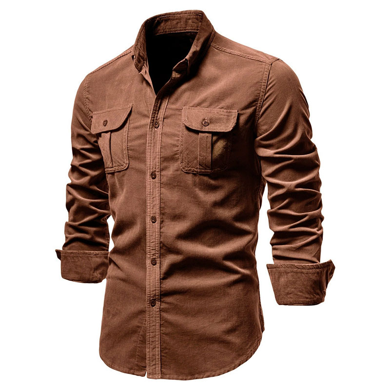 メンズ コーデュロイ カジュアル シャツ ジャケット クラシ - Corduroy Button Up Shirt Men のレビューと価格