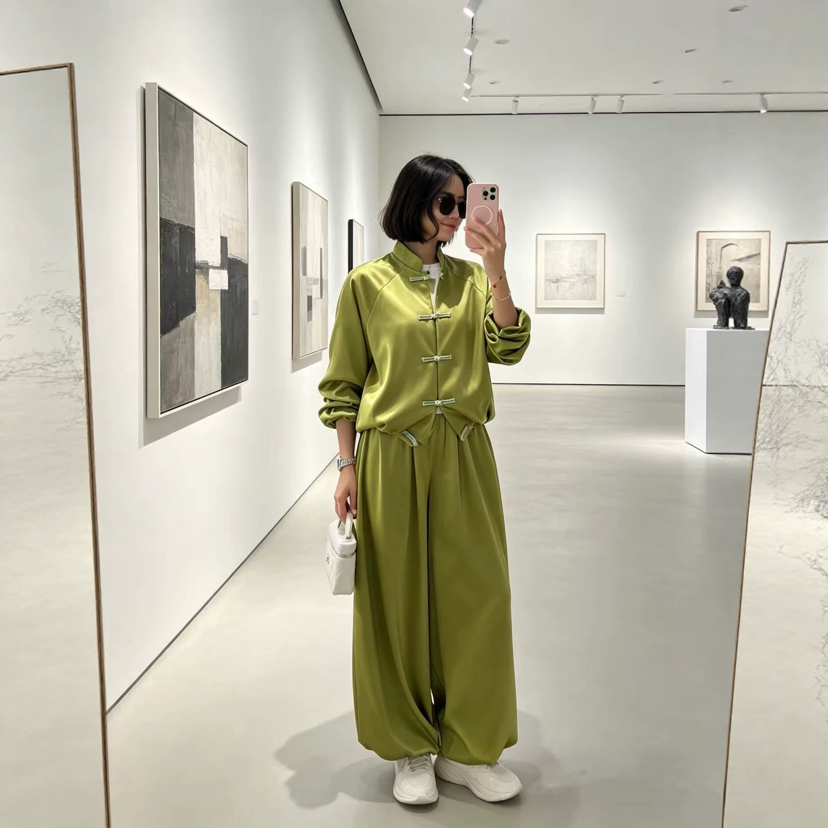 グリーン、軽量、ゆったりとしたシルエットのレディース、202 - Shirts のレビューと価格