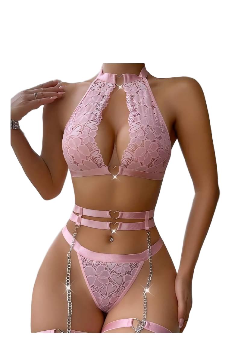 セクシーなランジェリーセット、プッシュアップレースガーターラ - Underwear のレビューと価格
