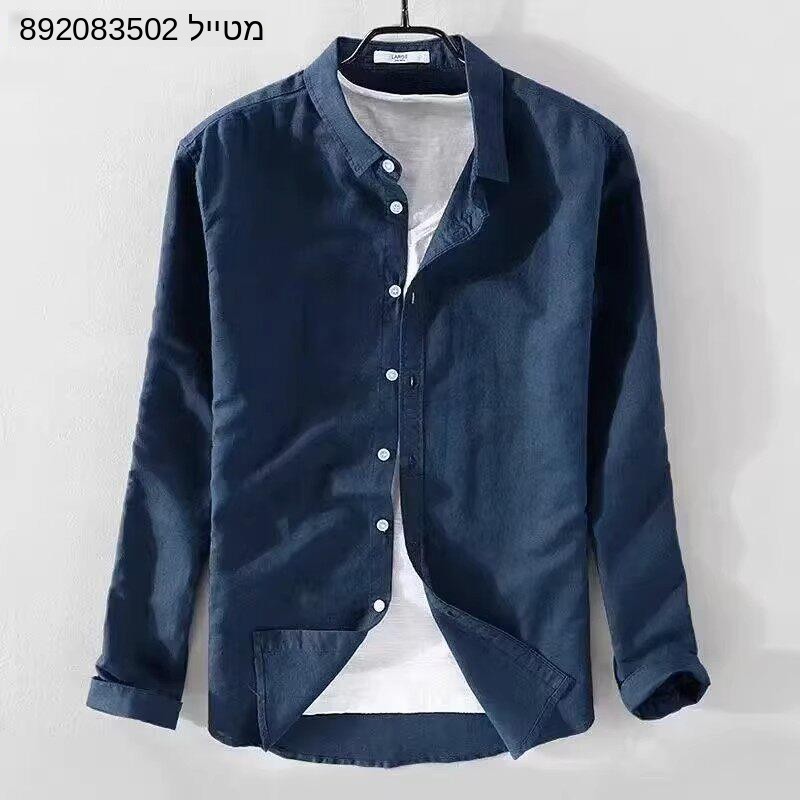 オックスフォード織りコットンリネンシャツ カジュアル 多用途 - Oxford Cotton Casual Shirt Business のレビューと価格
