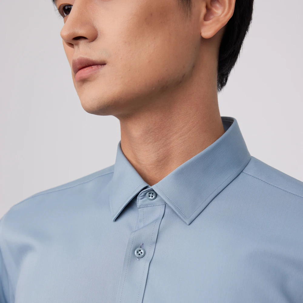 メンズビジネスノンアイロンシャツ4方向ストレッチ無地フォーマ - Breathable Bamboo Fiber Shirt Non Iron のレビューと価格