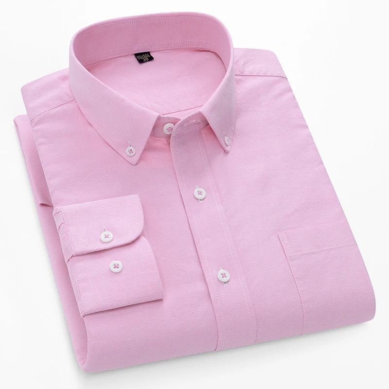 メンズ用100％コットンオックスフォード長袖シャツ、スリムフ - Oxford Cotton Casual Shirt Business のレビューと価格