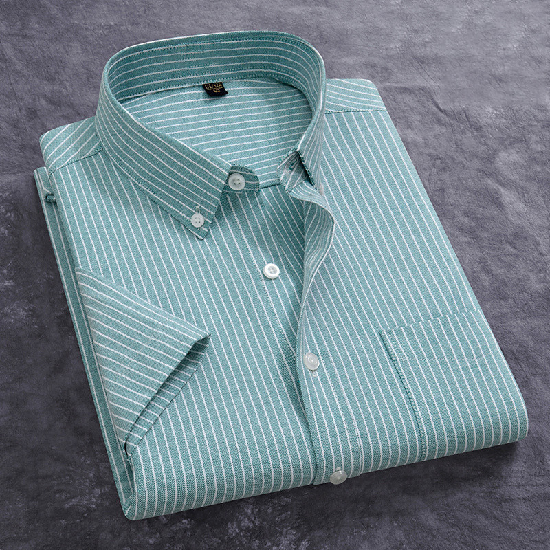 綿100% メンズ オックスフォードシャツ 夏 半袖 おしゃ - Oxford Cotton Casual Shirt Business のレビューと価格