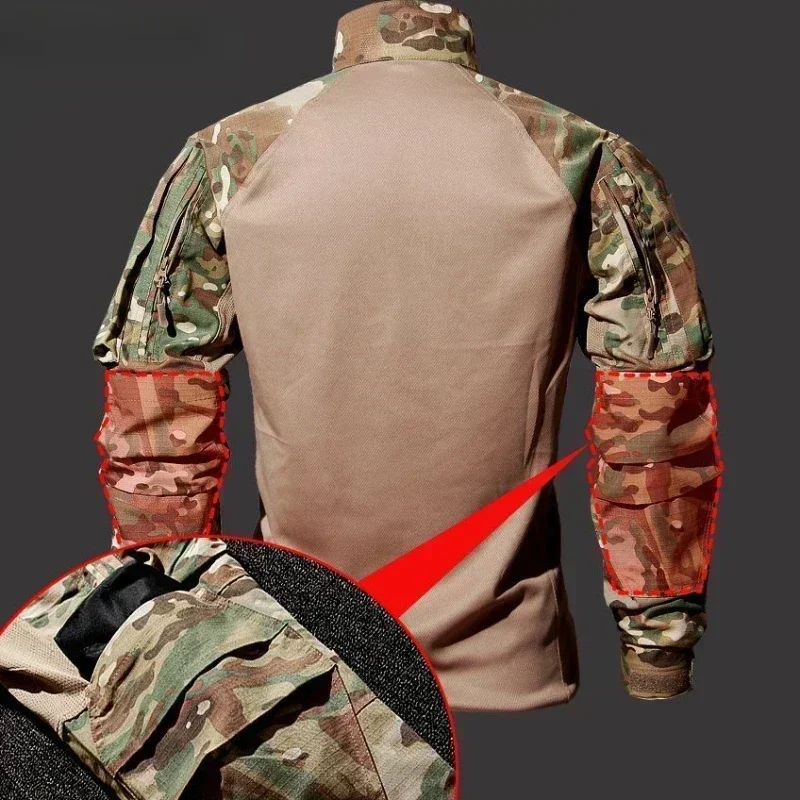 新しい戦術的なシャツスーツ男性エアガン服ペイントボール制服狩 - Tactical Military Shirt Cargo のレビューと価格