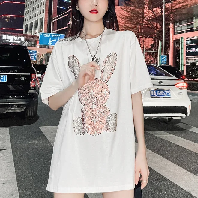 レディースサマーカジュアルTシャツ：ダイヤモンドカートゥーン - Shirts のレビューと価格
