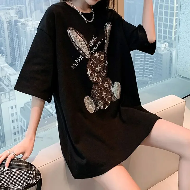 レディースサマーカジュアルTシャツ：ダイヤモンドカートゥーン - Shirts のレビューと価格
