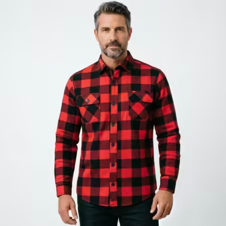 2026年秋・冬、長袖のアメリカンレトロ調、厚手のチェック柄 - Flannel Plaid Shirt Heavy Weight のレビューと価格