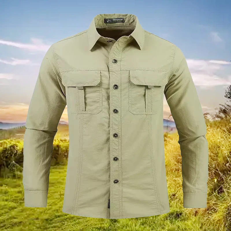 5XL 男性軽量速乾シャツ戦術カジュアル軍事長袖カーゴシャツ - Tactical Military Shirt Cargo のレビューと価格