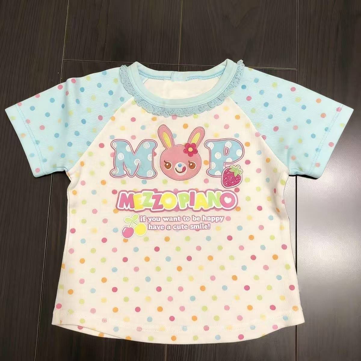Y2KキュートプリントTシャツクロップトップミニスカートスー - Shirts のレビューと価格