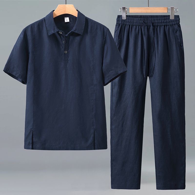 春/夏のファッションレトロスポーツ長袖Tシャツコットンリネン - Mens Linen Shirt Long Sleeve のレビューと価格