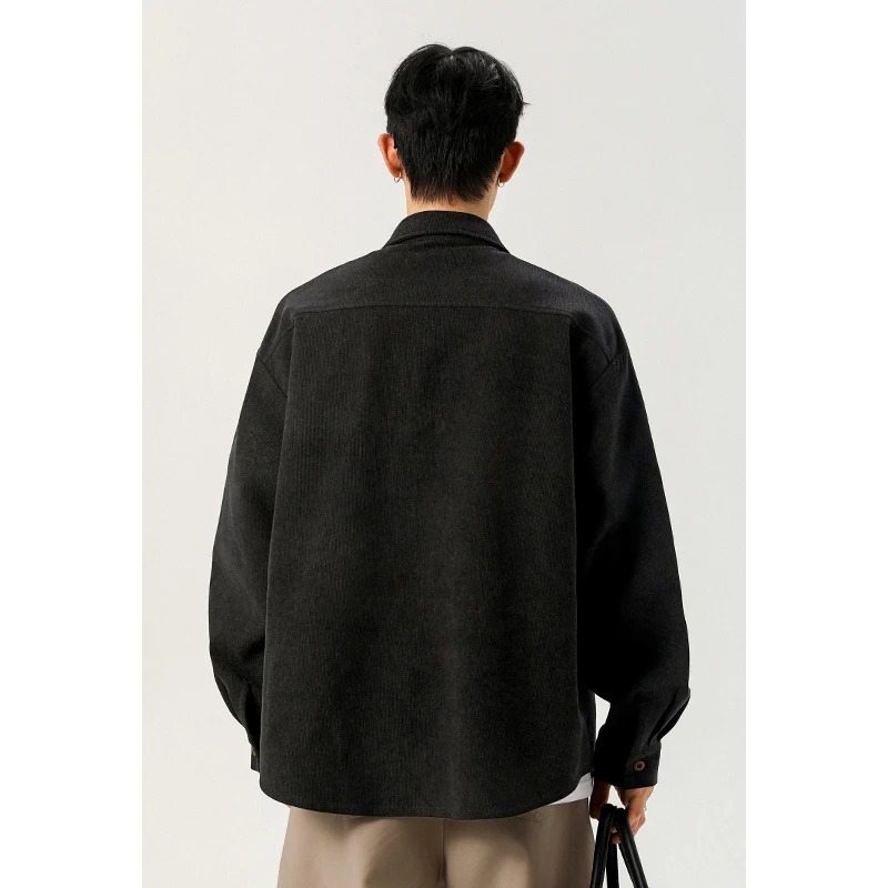 男性用、ボタンダウン、コーデュロイ素材、襟付き、胸ポケット付 - Corduroy Button Up Shirt Men のレビューと価格
