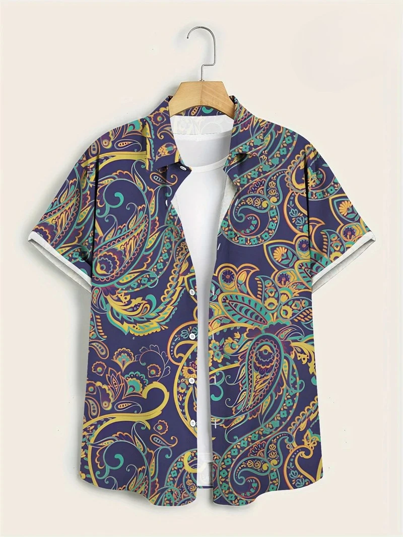パープルベース カラフルペイズリー柄 ハワイアンシャツ マル - Vintage Hawaiian Floral Shirt のレビューと価格