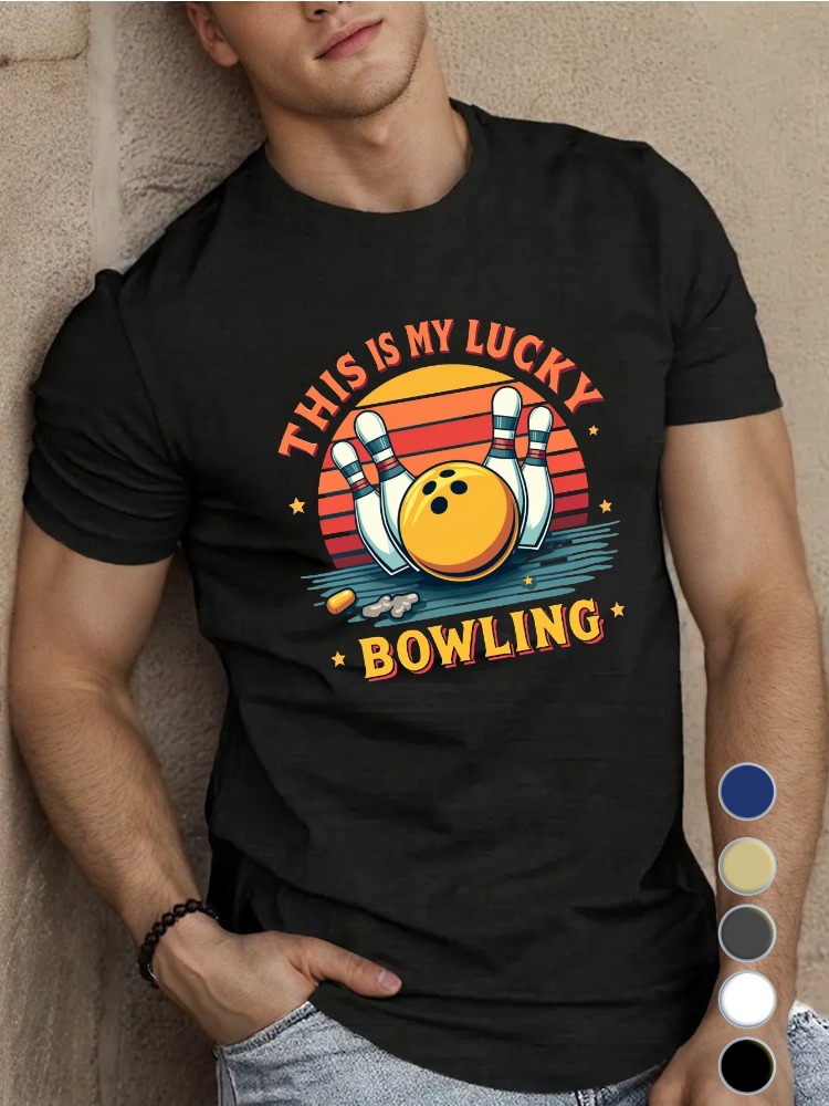 ロイヤルブルー メンズ クルーネック コットン Tシャツ こ - Short Sleeve Bowling Shirt Retro のレビューと価格