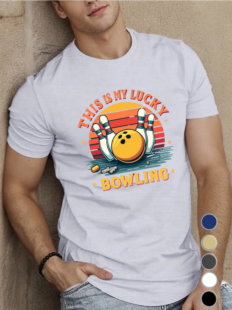 ロイヤルブルー メンズ クルーネック コットン Tシャツ こ - Short Sleeve Bowling Shirt Retro のレビューと価格