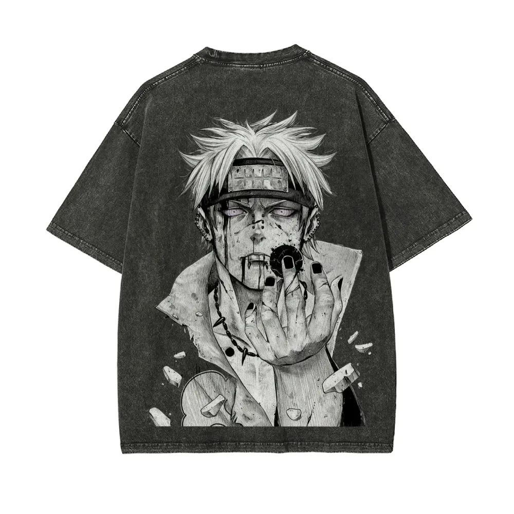 ナルトペイン Tシャツリンゲン暁ヴィンテージアシッドウォッシ - Acid Wash Vintage Graphic T Shirt のレビューと価格