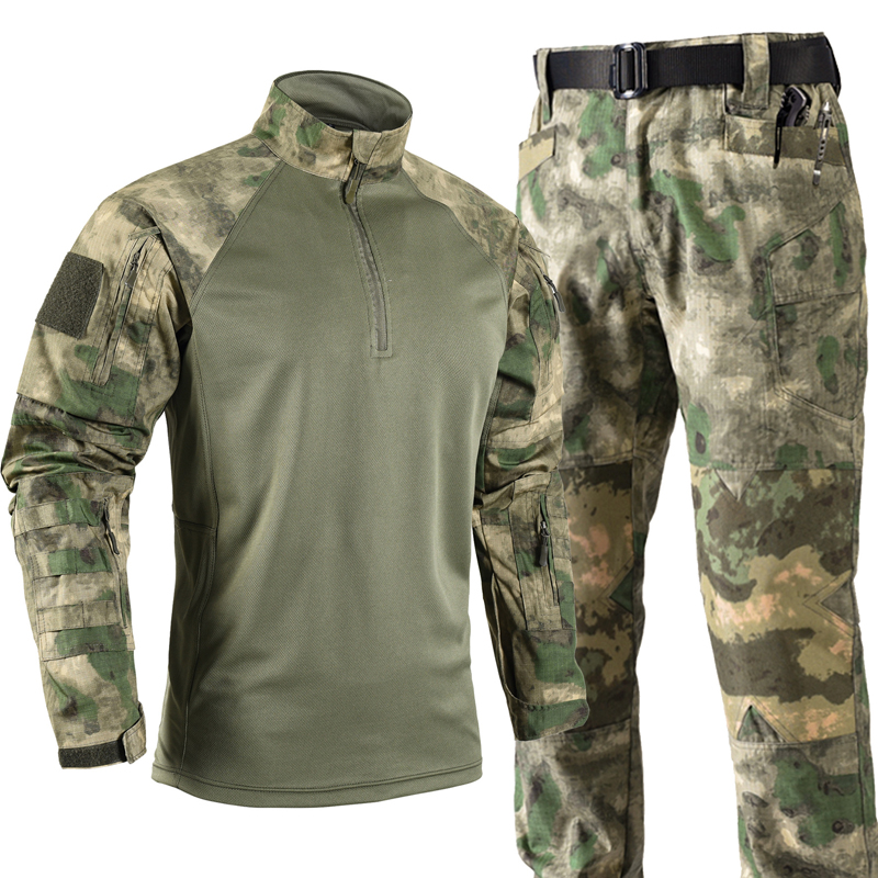 メンズ戦術戦闘服セット夏通気性シャツ + 迷彩カーゴパンツ屋 - Tactical Military Shirt Cargo のレビューと価格