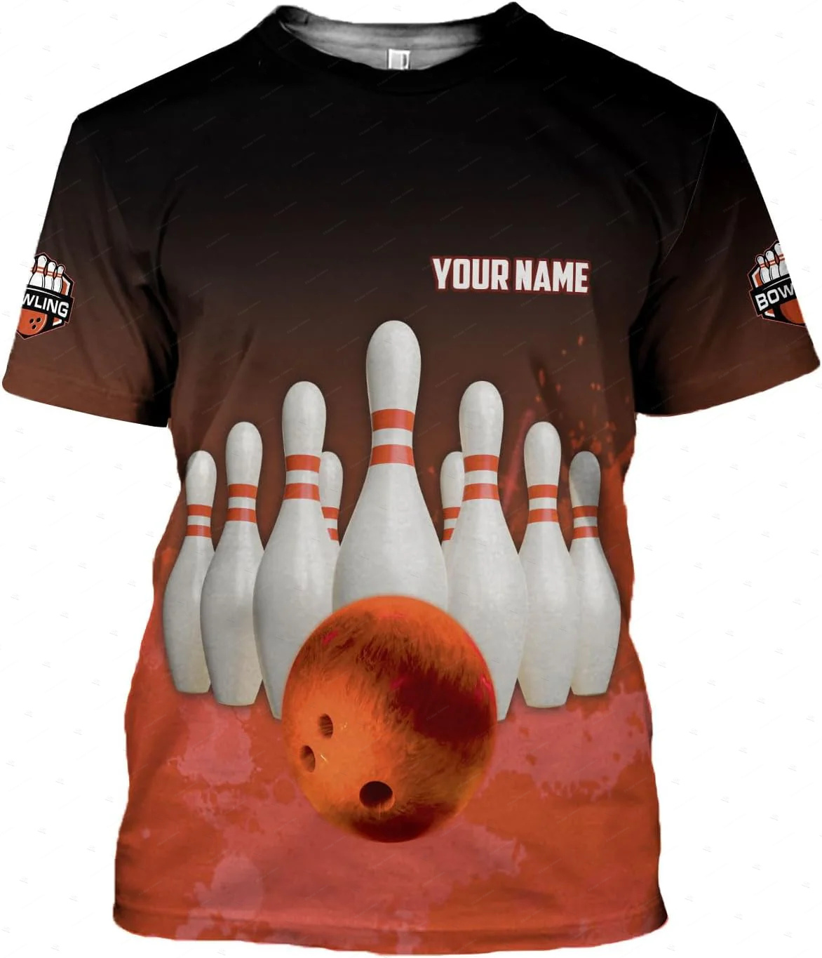 カスタム名グラデーションボウリング炎落書きカラフルなヴィンテ - Short Sleeve Bowling Shirt Retro のレビューと価格