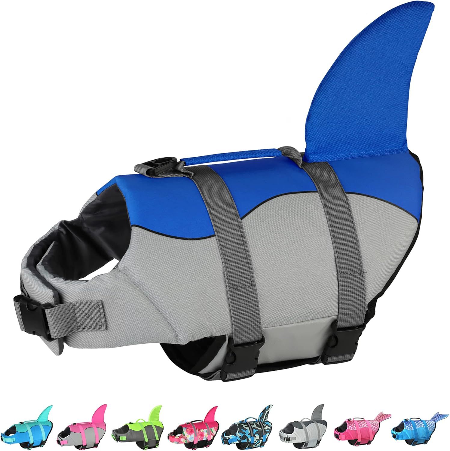 ペット用ライフジャケット 犬用 アウトドア 水泳 シャーク柄 - Jackets のレビューと価格