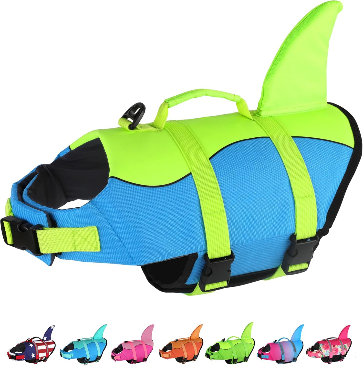 ペット用ライフジャケット 犬用 アウトドア 水泳 シャーク柄 - Jackets のレビューと価格