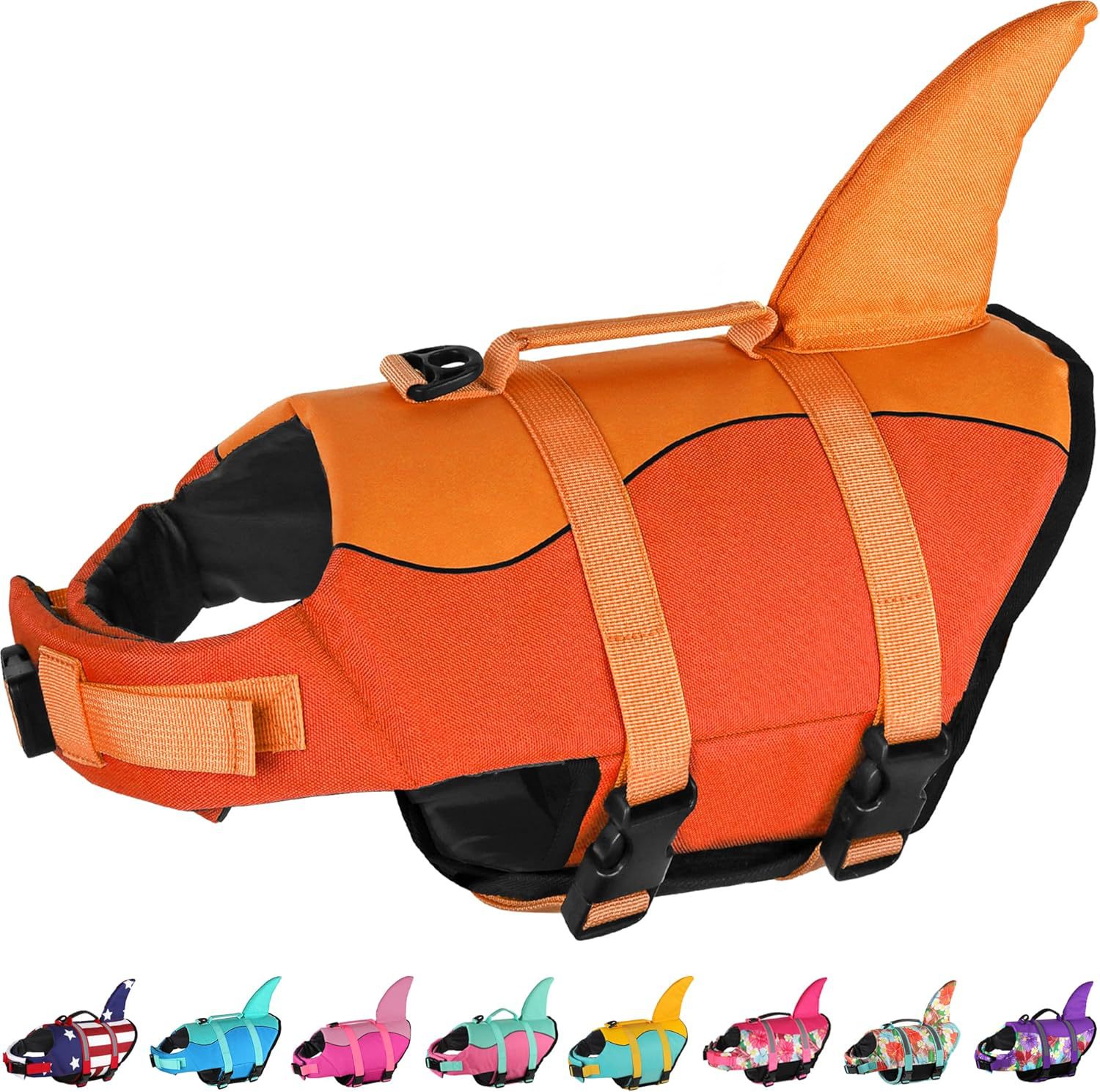 ペット用ライフジャケット 犬用 アウトドア 水泳 シャーク柄 - Jackets のレビューと価格