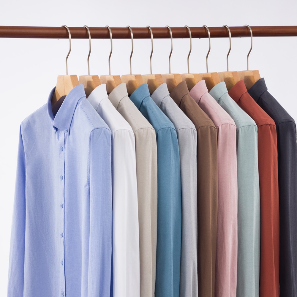 2026年新作 メンズ 100%コットン オックスフォードシ - Mandarin Collar Formal Shirt Slim Fit のレビューと価格