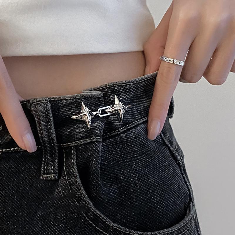 耐久性のある金属製の調整可能なウエストバンドバックル、ジーン - Jeans のレビューと価格