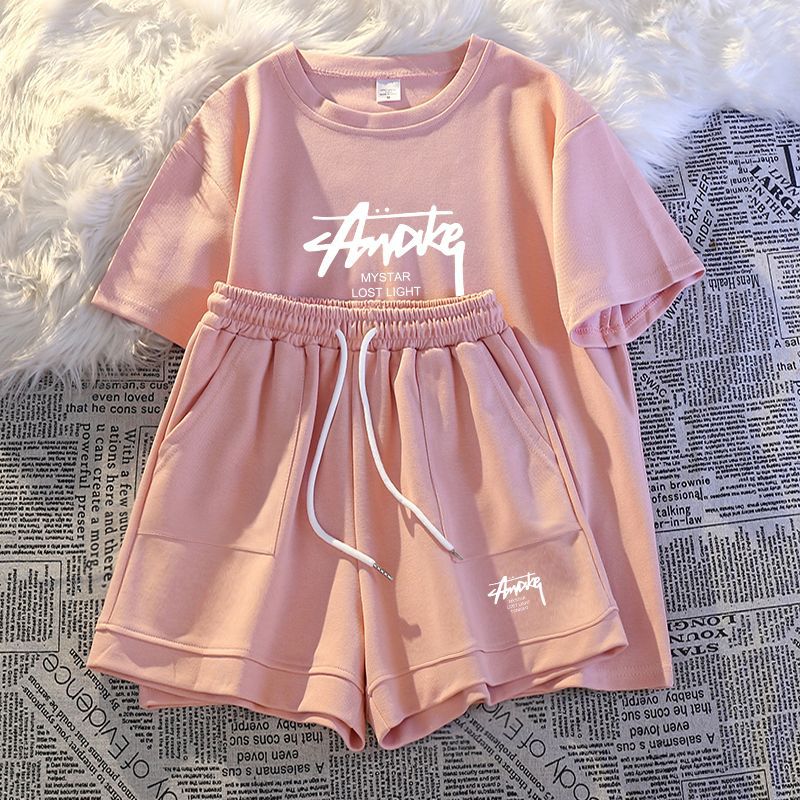 新しい女性用プラスサイズセット 大人用半袖とショートパンツの - T-Shirts のレビューと価格