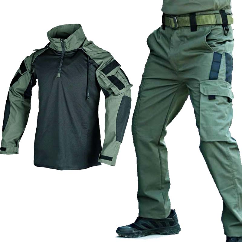 戦術服セット ミリタリーフロッグシャツ + マルチポケットカ - Tactical Military Shirt Cargo のレビューと価格