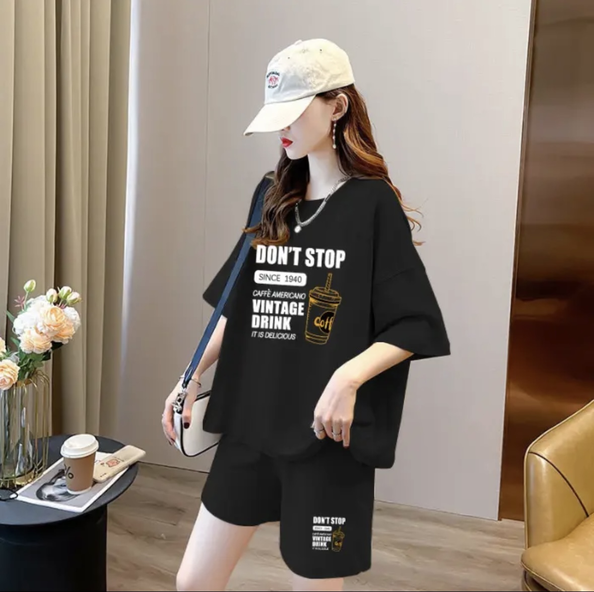 ファッションレディースサマーショートパンツセット、スポーツウ - Shirts のレビューと価格